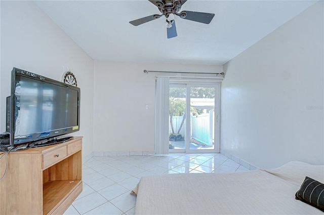 1655 S Highland Ave Unit B118, Clearwater, FL 33756 - living room featuring tile patterned flooring and a ceiling fan