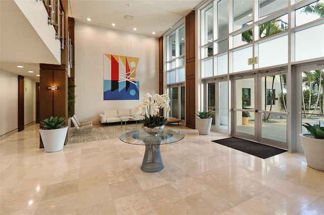 400 4th Ave S Unit 301, Saint Petersburg, FL 33701 - lobby with a high ceiling and recessed lighting