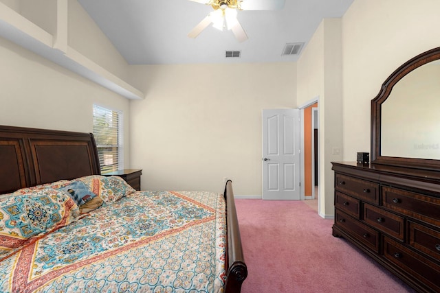 10228 Yellow Pine Way, Hudson, FL 34667 - bedroom featuring light carpet and ceiling fan