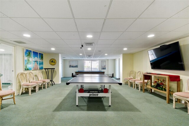 11000 Gulf Blvd Unit 703, Treasure Island, FL 33706 - game room with carpet floors and recessed lighting
