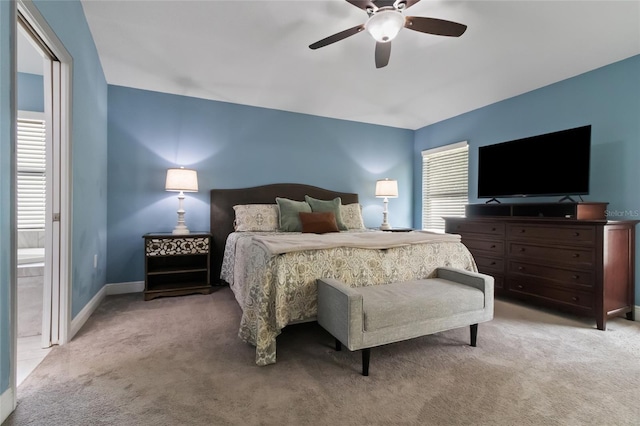 12729 Flatwood Creek Dr, Gibsonton, FL 33534 - bedroom with carpet, ceiling fan, and baseboards