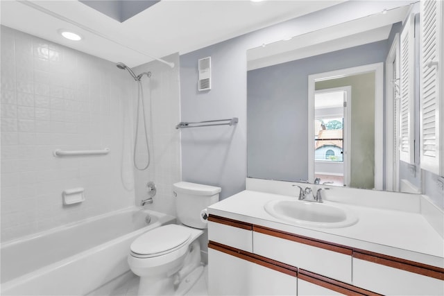 2640 Enterprise Rd E Unit B25, Clearwater, FL 33759 - bathroom featuring toilet, shower / bath combination, and vanity