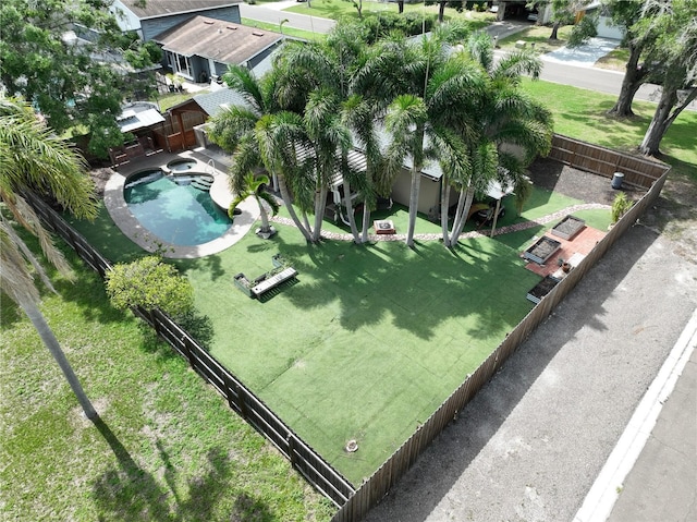 11525 Country Oaks Dr, Tampa, FL 33618 - bird's eye view of a pool area