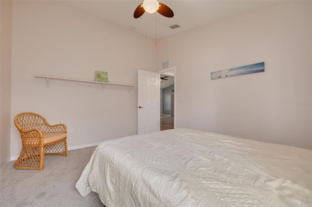 11078 Heathrow Ave, Spring Hill, FL 34609 - bedroom featuring carpet, ceiling fan, and baseboards