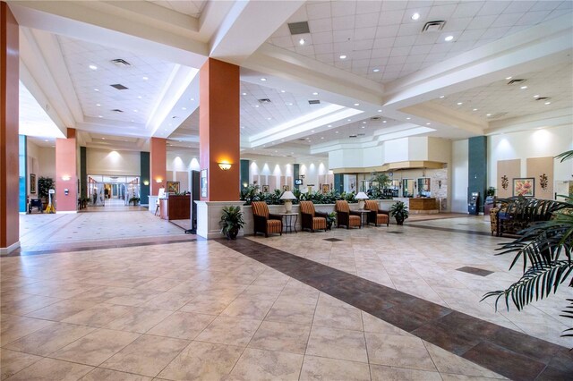 1906 Canterbury Ln Unit 20, Sun City Center, FL 33573 - community lobby featuring recessed lighting and a high ceiling