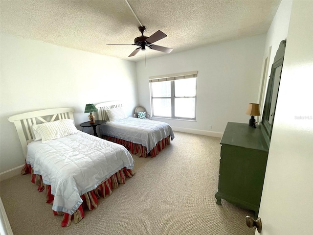 4950 Gulf Blvd Unit 404, St Pete Beach, FL 33706 - carpeted bedroom featuring a textured ceiling and a ceiling fan