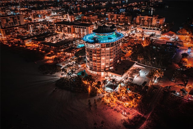 4950 Gulf Blvd Unit 404, St Pete Beach, FL 33706 - aerial view at night of a view of city lights