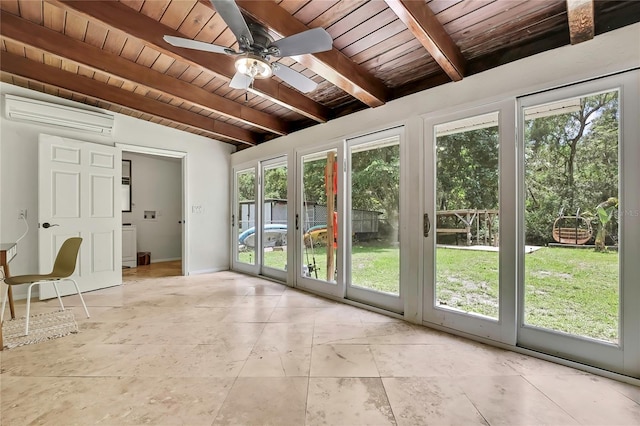 8944 W White Dogwood Dr, Homosassa, FL 34448 - unfurnished sunroom with beamed ceiling