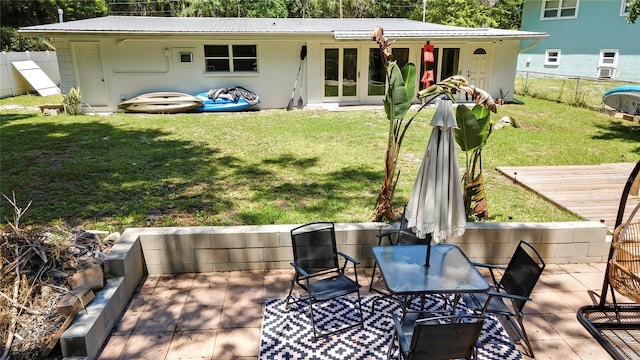 8944 W White Dogwood Dr, Homosassa, FL 34448 - view of patio with a wooden deck and french doors