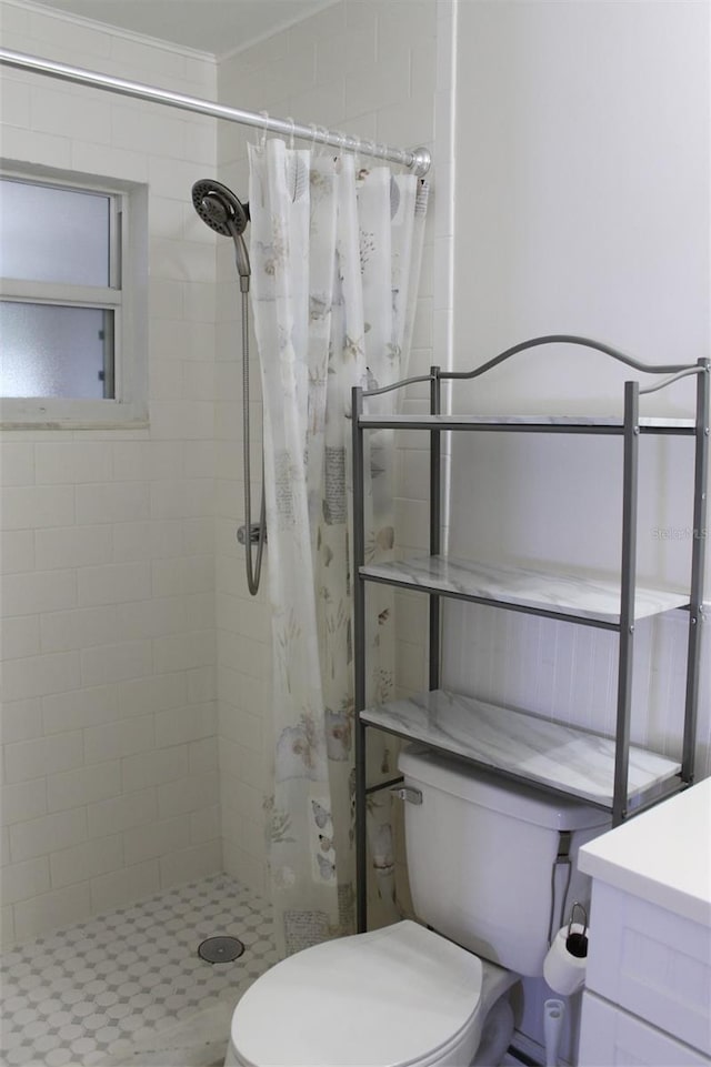 9705 45th Way N, Pinellas Park, FL 33782 - full bath featuring a shower stall, toilet, and vanity