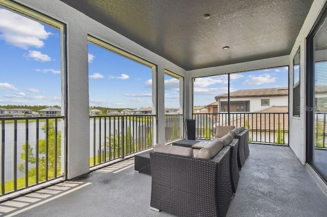 6129 Marsh Trail Dr, Odessa, FL 33556 - sunroom with a water view and plenty of natural light