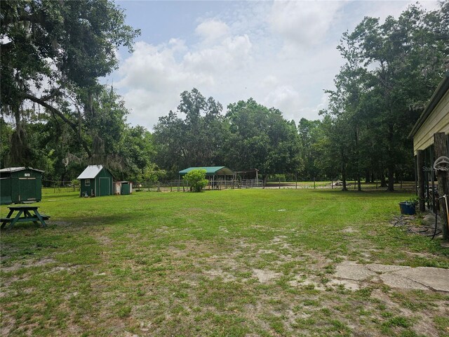 4352 Joy Dr, Land O Lakes, FL 34638 - view of yard with a shed