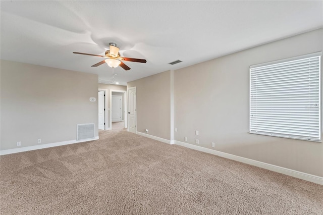 4306 Barracuda Dr, Bradenton, FL 34208 - empty room featuring ceiling fan, baseboards, and light carpet