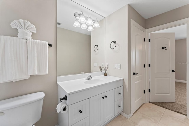 4306 Barracuda Dr, Bradenton, FL 34208 - bathroom with vanity, tile patterned floors, and toilet