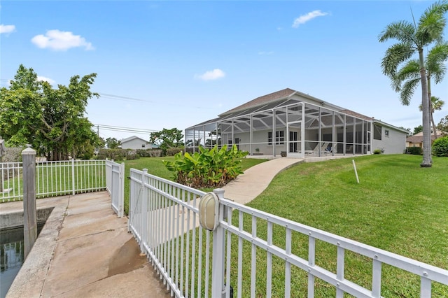 4306 Barracuda Dr, Bradenton, FL 34208 - view of patio featuring a lanai