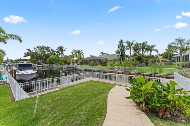 4306 Barracuda Dr, Bradenton, FL 34208 - view of yard with a water view