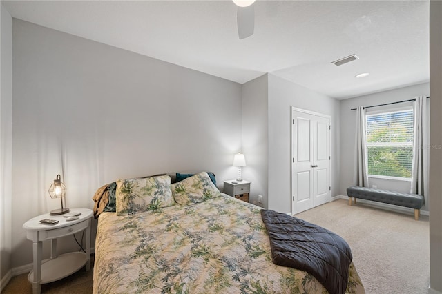 4504 Silver Lining St, Sarasota, FL 34238 - carpeted bedroom with ceiling fan, baseboards, and a closet
