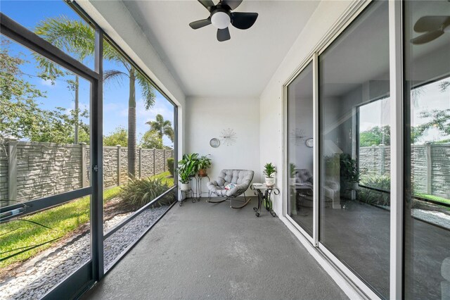 4504 Silver Lining St, Sarasota, FL 34238 - sunroom with a ceiling fan