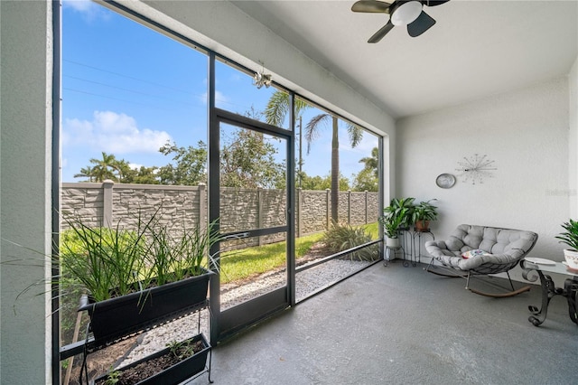 4504 Silver Lining St, Sarasota, FL 34238 - unfurnished sunroom with ceiling fan