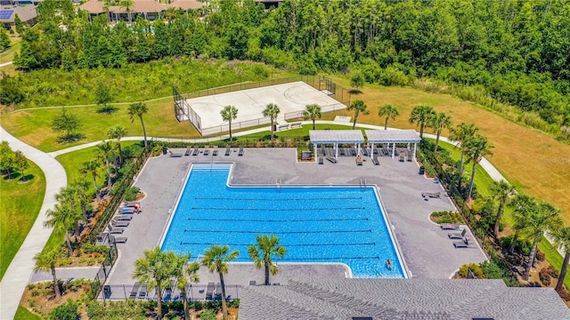 32977 Kaloko Rd, Wesley Chapel, FL 33543 - aerial view of a pool area