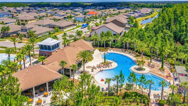 32977 Kaloko Rd, Wesley Chapel, FL 33543 - aerial perspective of suburban area with a pool area