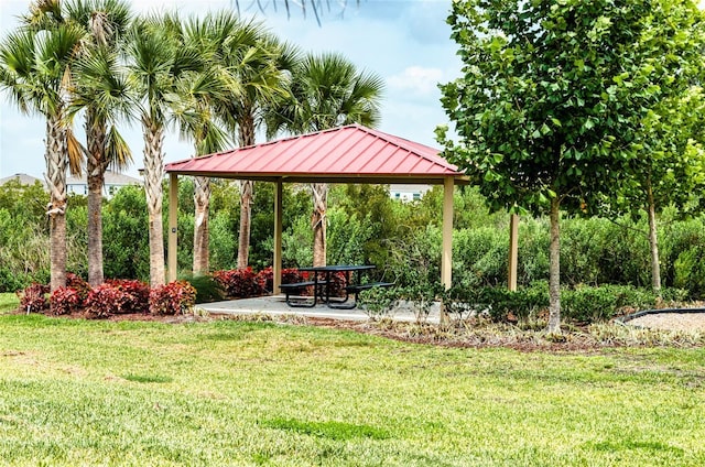 33668 Elm Hill Br, Wesley Chapel, FL 33545 - view of green lawn with a gazebo and a patio