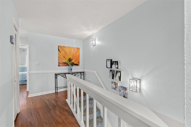 433 S Paula Dr Unit 31, Dunedin, FL 34698 - corridor with an upstairs landing and wood finished floors