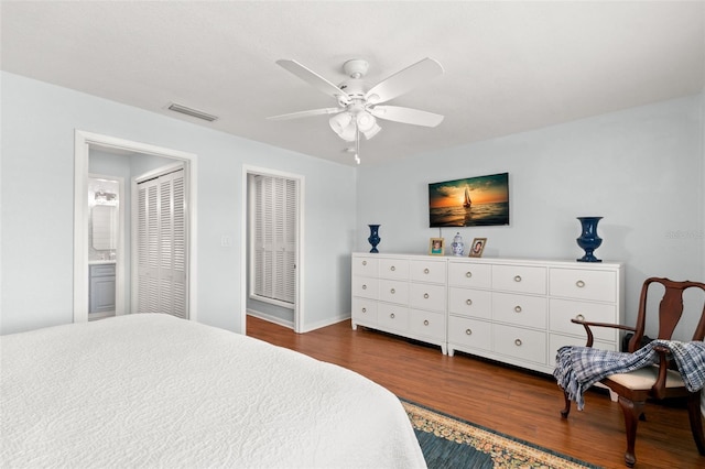 433 S Paula Dr Unit 31, Dunedin, FL 34698 - bedroom featuring wood finished floors and ceiling fan