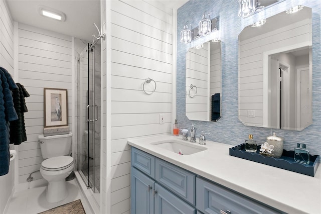 433 S Paula Dr Unit 31, Dunedin, FL 34698 - bathroom with vanity, a shower stall, and tile patterned floors