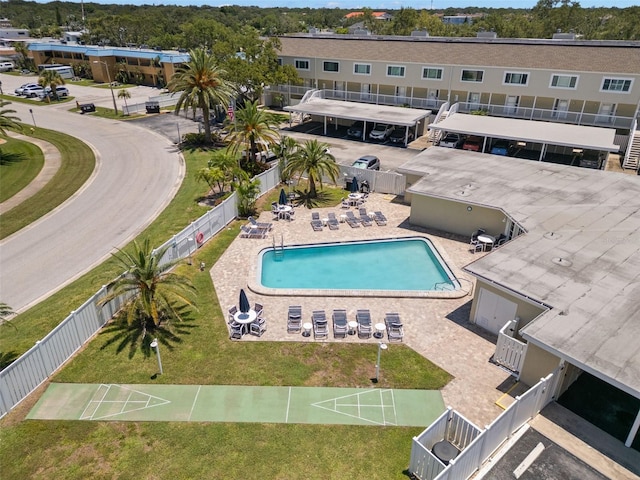 433 S Paula Dr Unit 31, Dunedin, FL 34698 - bird's eye view of a pool area