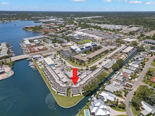433 S Paula Dr Unit 31, Dunedin, FL 34698 - aerial view of property and surrounding area with a large body of water
