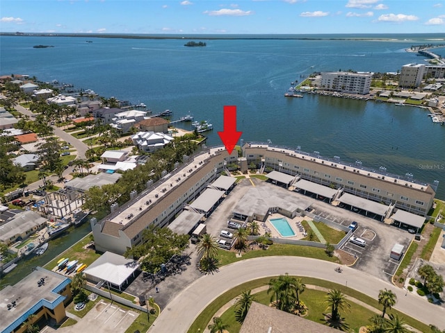 433 S Paula Dr Unit 31, Dunedin, FL 34698 - bird's eye view of a nearby body of water and a pool