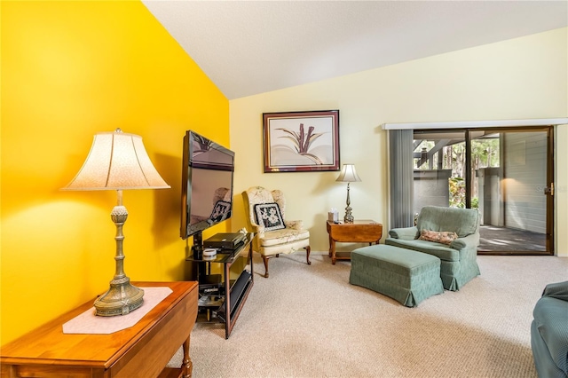 70 Morning Dove Pl, Oldsmar, FL 34677 - living area featuring carpet and lofted ceiling