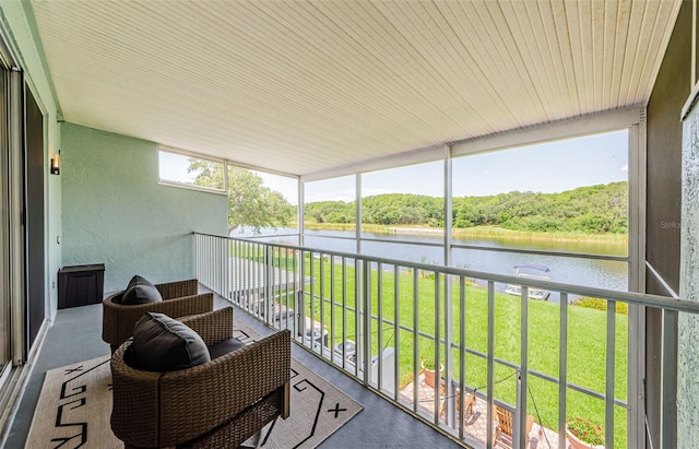 1710 Lago Vista Blvd, Palm Harbor, FL 34685 - sunroom / solarium with a water view