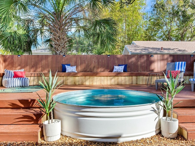 1243 55th Ave N, Saint Petersburg, FL 33703 - view of swimming pool featuring a hot tub