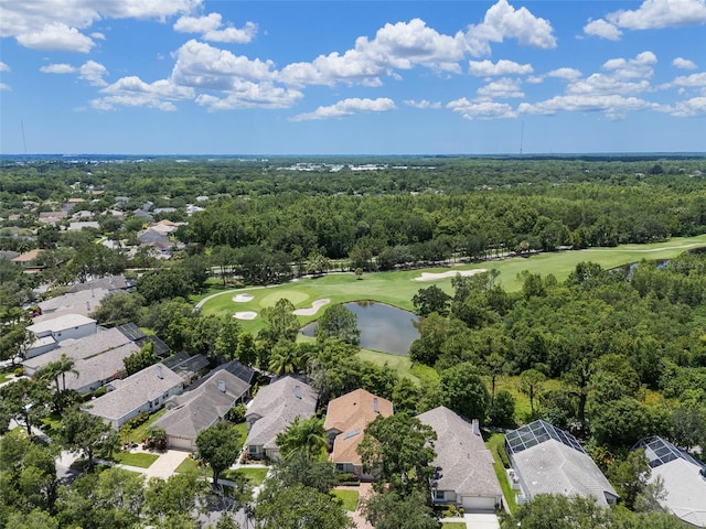 12209 Glencliff Cir, Tampa, FL 33626 - aerial perspective of suburban area featuring a golf course and a nearby body of water