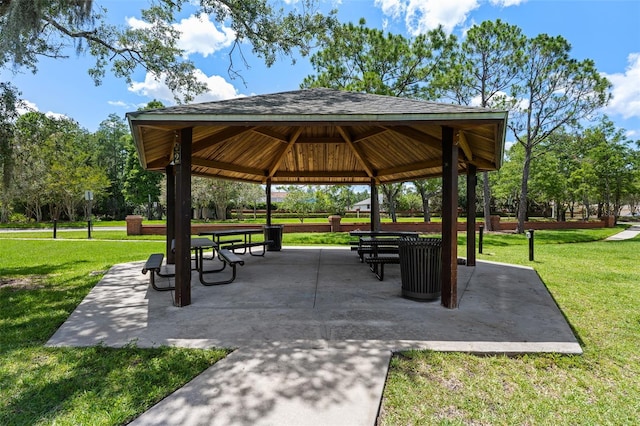 12209 Glencliff Cir, Tampa, FL 33626 - view of home's community with a gazebo and a yard