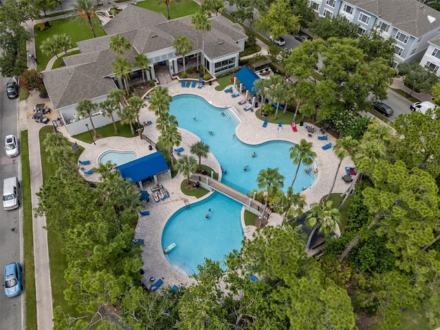 12209 Glencliff Cir, Tampa, FL 33626 - aerial view of property and surrounding area featuring a pool