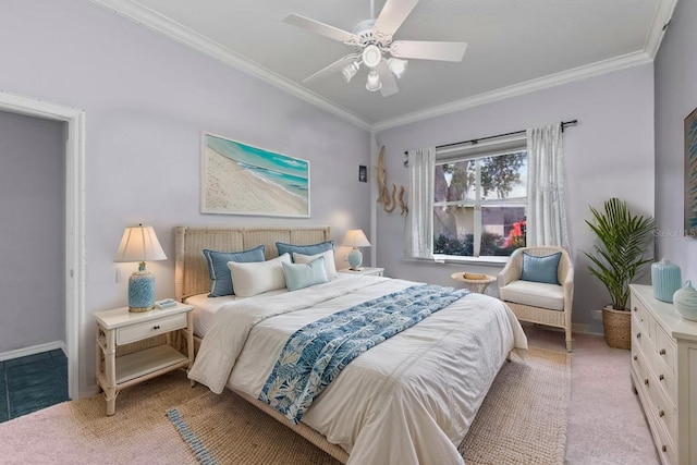 15012 Maurine Cove Ln, Odessa, FL 33556 - bedroom with ornamental molding and ceiling fan