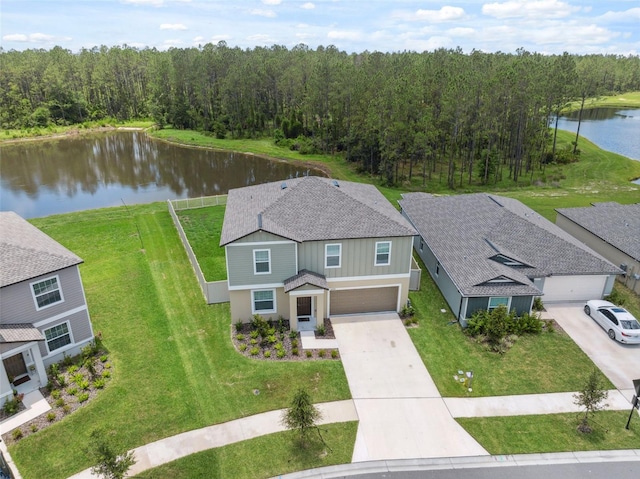 34797 Rainville Loop, Zephyrhills, FL 33541 - view from above of property featuring a nearby body of water and a heavily wooded area