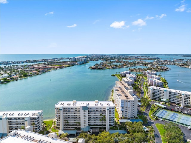 7932 Sailboat Key Blvd S Unit 406, South Pasadena, FL 33707 - aerial view of a nearby body of water and apartment complex / building
