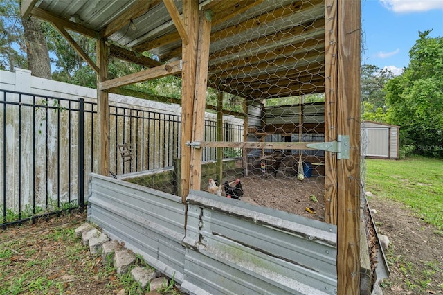 2306 S Valrico Rd, Valrico, FL 33596 - wooden deck featuring an outdoor structure and an exterior structure