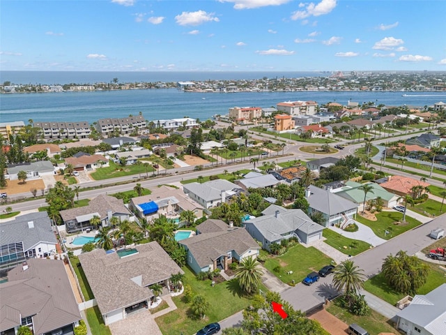 338 7th Ave N, Tierra Verde, FL 33715 - aerial perspective of suburban area with a nearby body of water