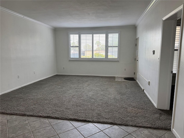 750 Island Way Unit 101, Clearwater Beach, FL 33767 - spare room with carpet, ornamental molding, and baseboards