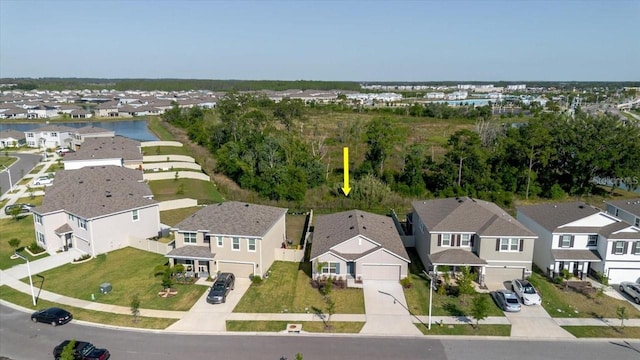 8210 Juning Cv, Wesley Chapel, FL 33545 - aerial view of residential area featuring a nearby body of water