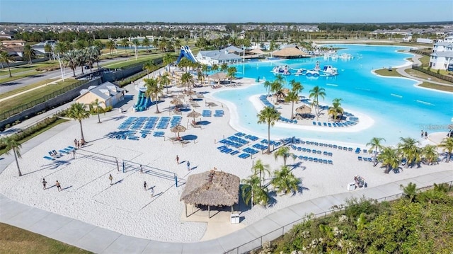 8210 Juning Cv, Wesley Chapel, FL 33545 - drone / aerial view of a pool