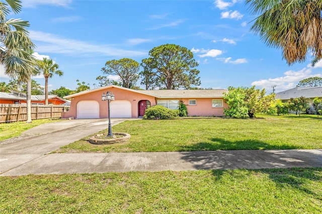 358 Suwanee Ave, Sarasota, FL 34243 - single story home with stucco siding, a garage, and driveway
