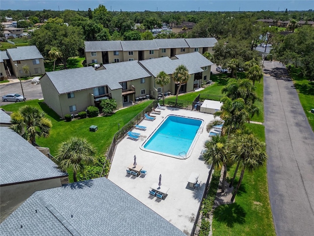 4215 E Bay Dr Unit 1801E, Clearwater, FL 33764 - aerial perspective of suburban area featuring a pool
