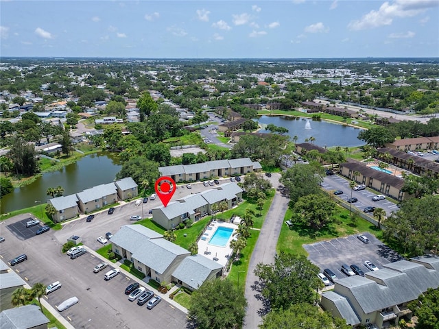 4215 E Bay Dr Unit 1801E, Clearwater, FL 33764 - drone / aerial view of a nearby body of water and a pool