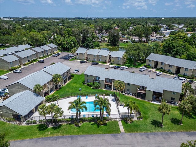 4215 E Bay Dr Unit 1801E, Clearwater, FL 33764 - aerial perspective of suburban area with a pool